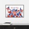 America the Beautiful I Love by Farida Zaman 23-in. W x 16-in. H. Canvas Wall Art Print Framed in Grey